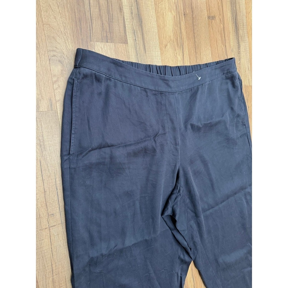 Pure Jill J Jill Pull On Pants‎ 2X Black Tencel Lyocell Elastic Waist Crop Plus - Picture 3 of 9